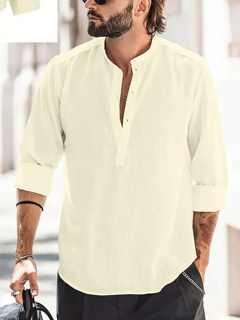 Camisa de lino para hombre
