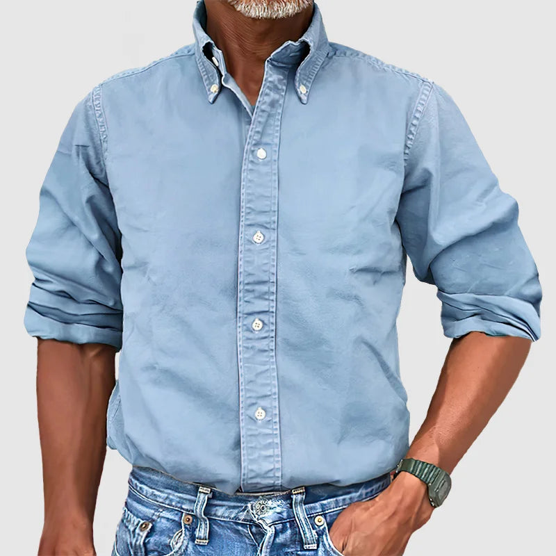 Camisa clásica de manga larga para hombre