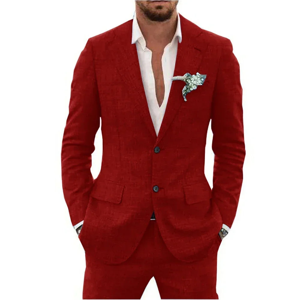 Traje de lino para hombre