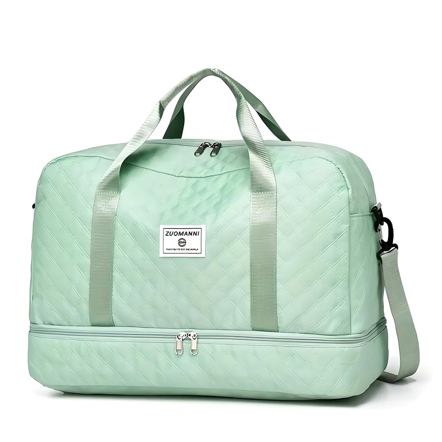 Bolsa de Viaje de Gran Capacidad con Estampado de Rombos