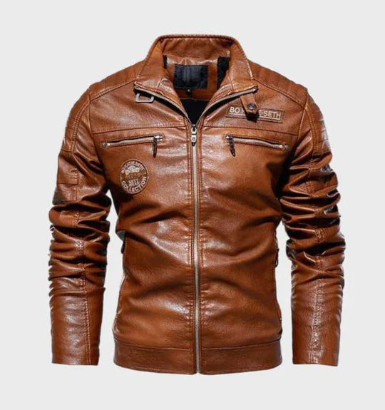 Chaqueta de cuero para hombre