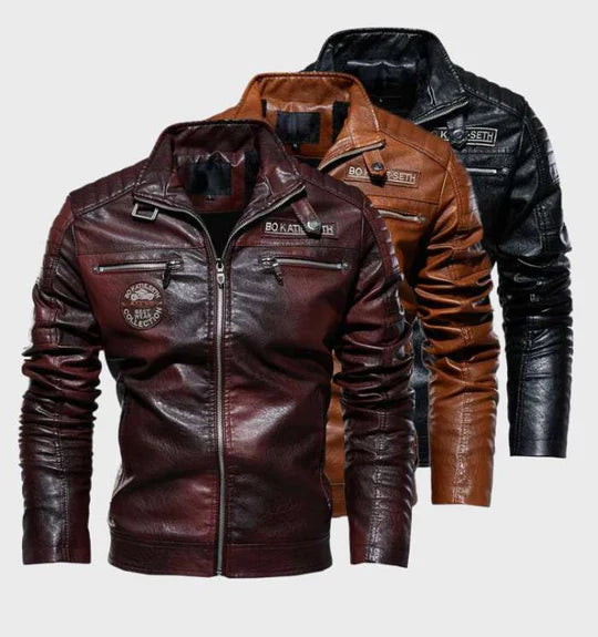 Chaqueta de cuero para hombre