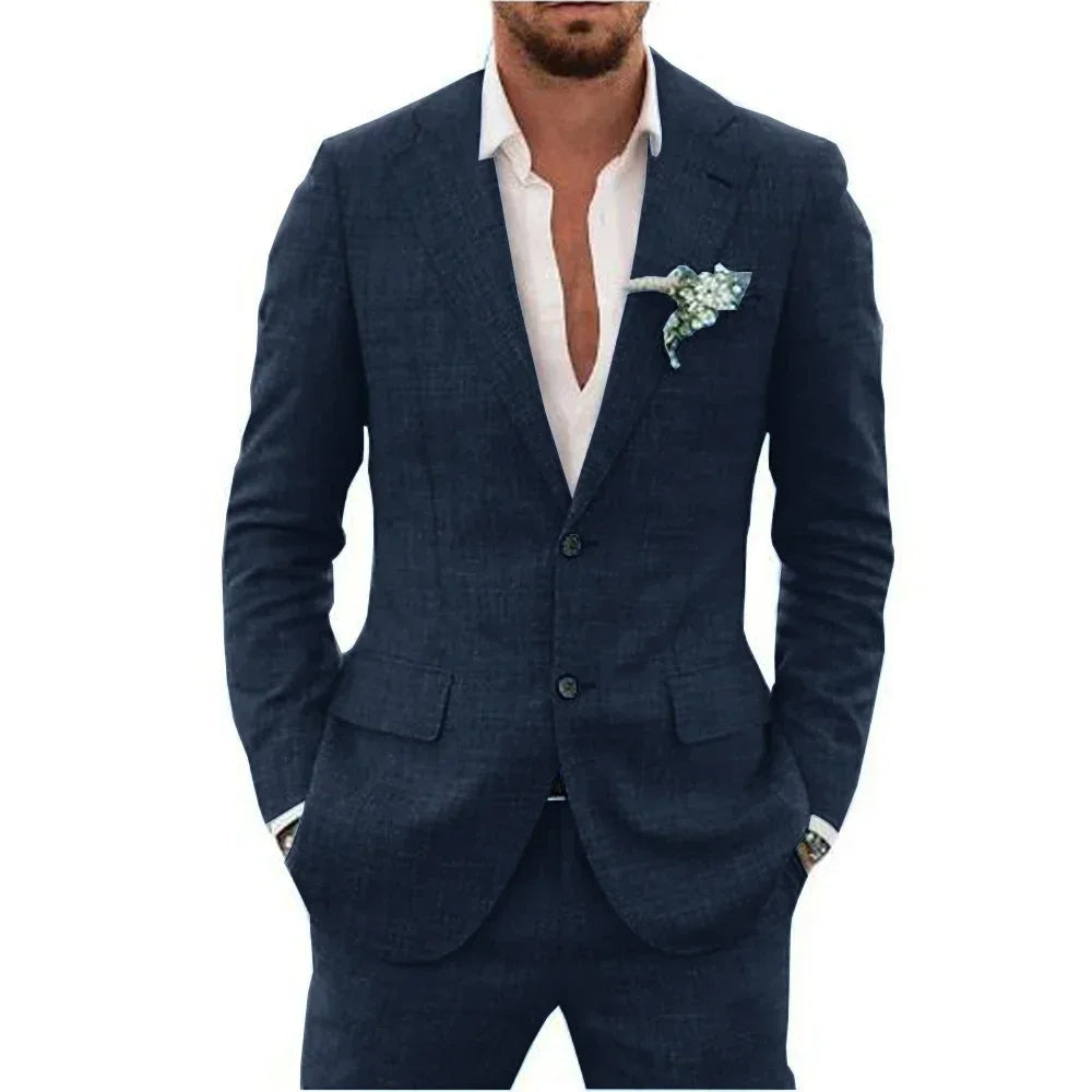Traje de lino para hombre