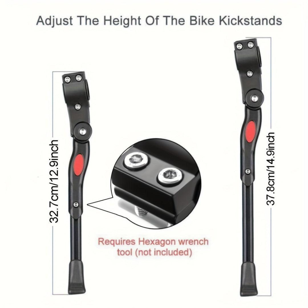 Pata de cabra lateral ajustable para bicicleta