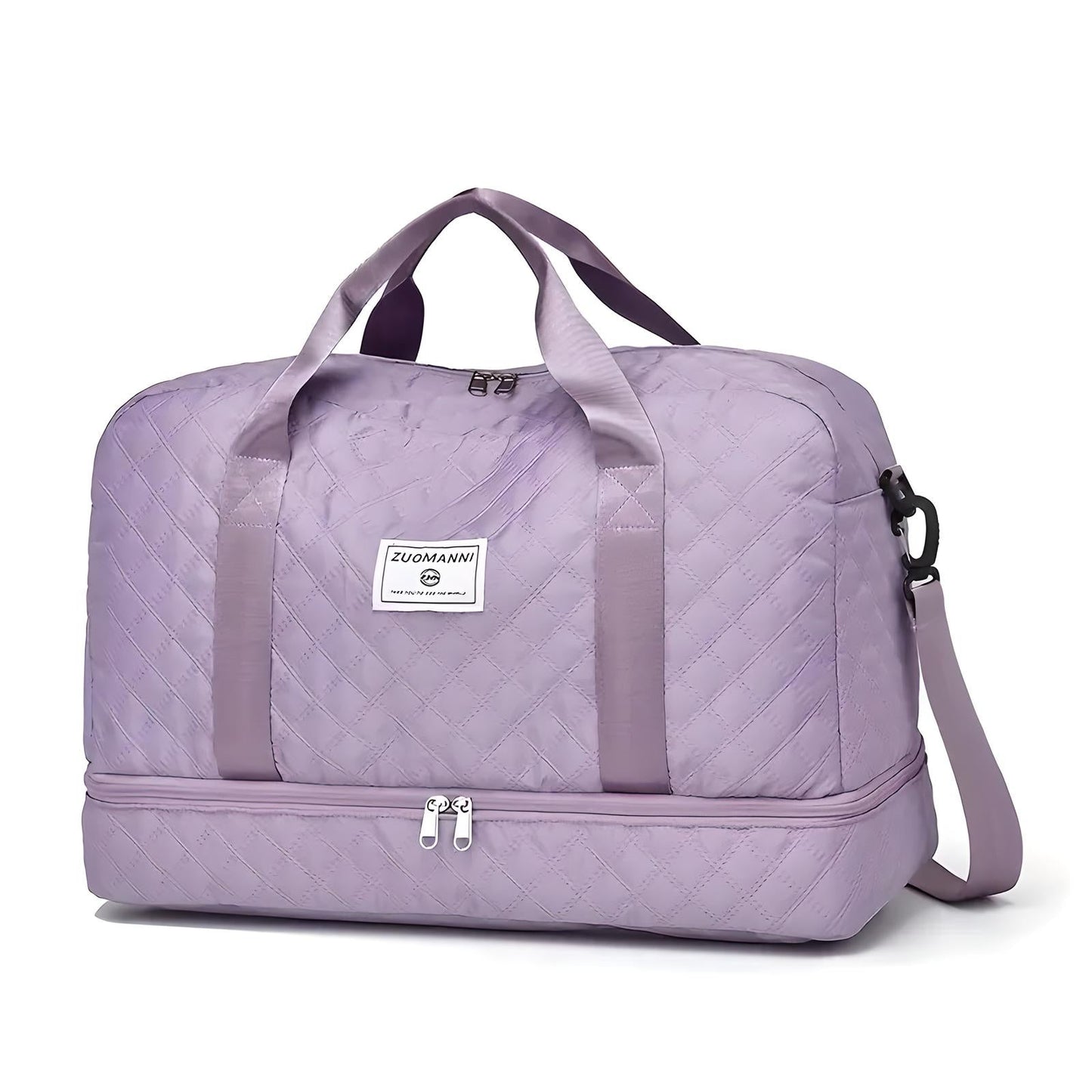 Bolsa de Viaje de Gran Capacidad con Estampado de Rombos