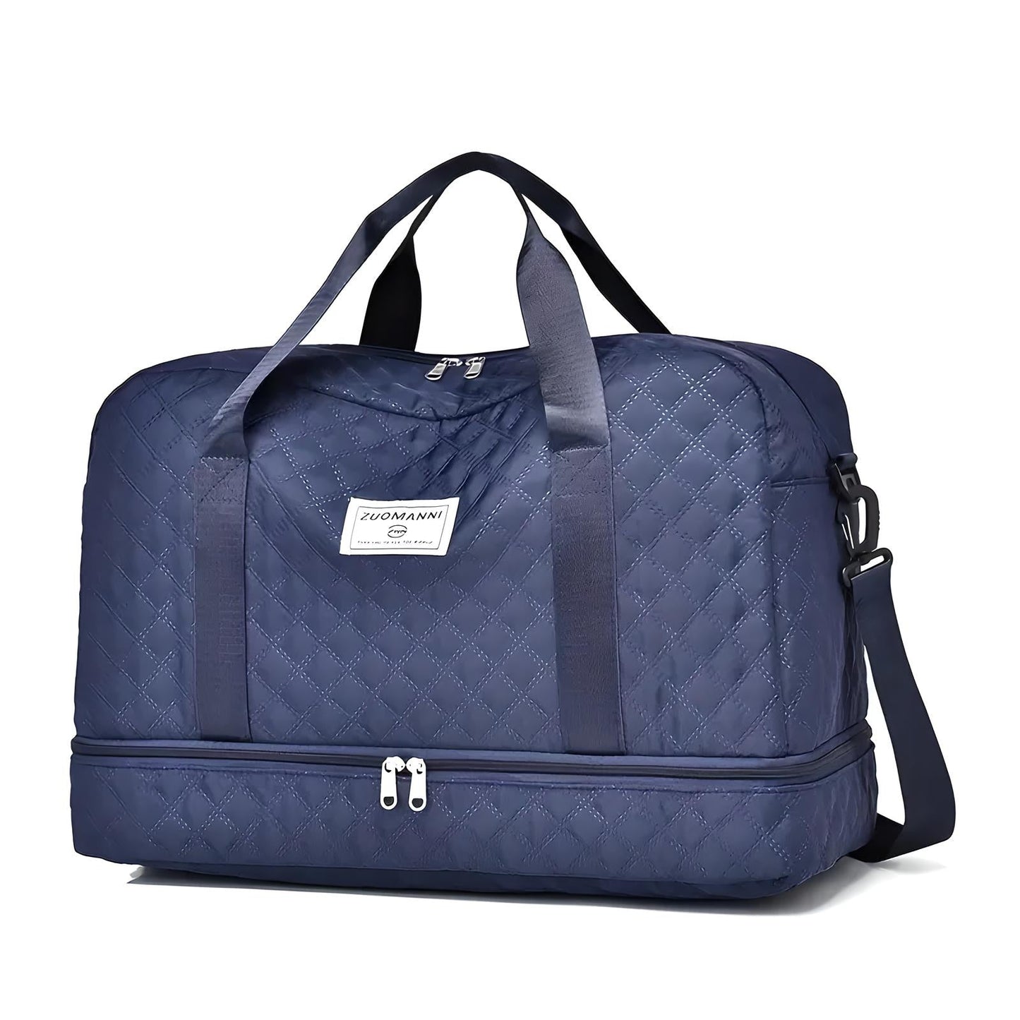 Bolsa de Viaje de Gran Capacidad con Estampado de Rombos