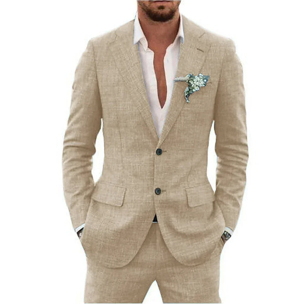 Traje de lino para hombre