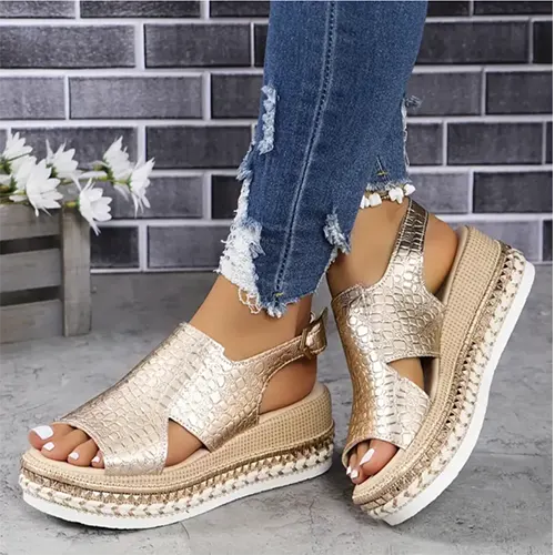 Sandalias de plataforma elegantes para mujer