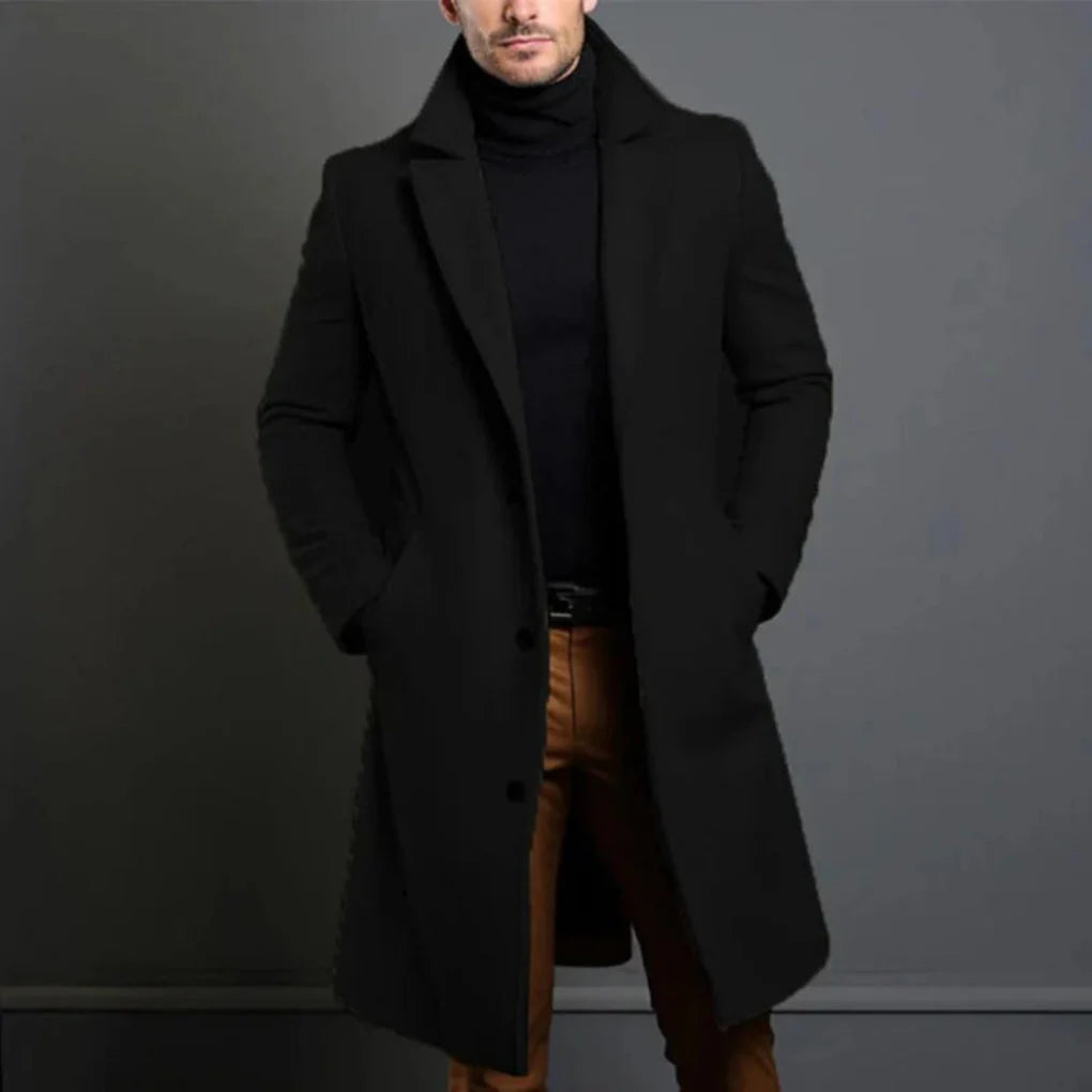 Abrigo de mezcla de lana para hombre: elegancia moderna para las estaciones frías