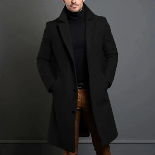 Abrigo de mezcla de lana para hombre: elegancia moderna para las estaciones frías