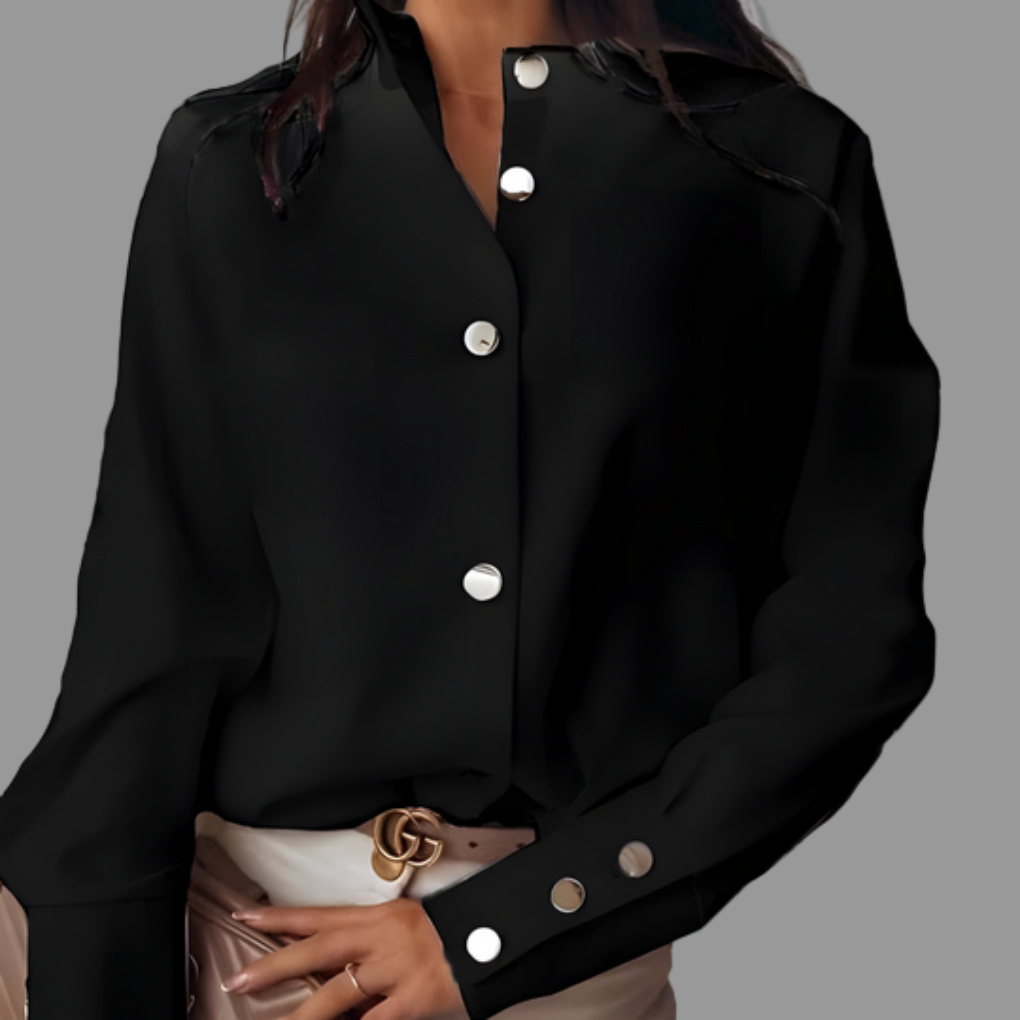 Camisa acolchada con botones para mujer