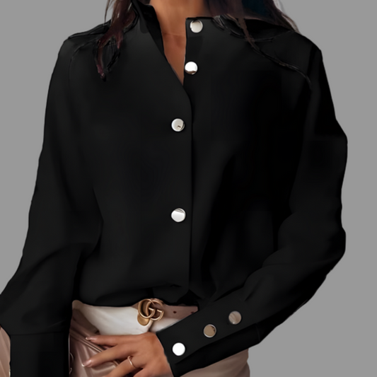 Camisa acolchada con botones para mujer