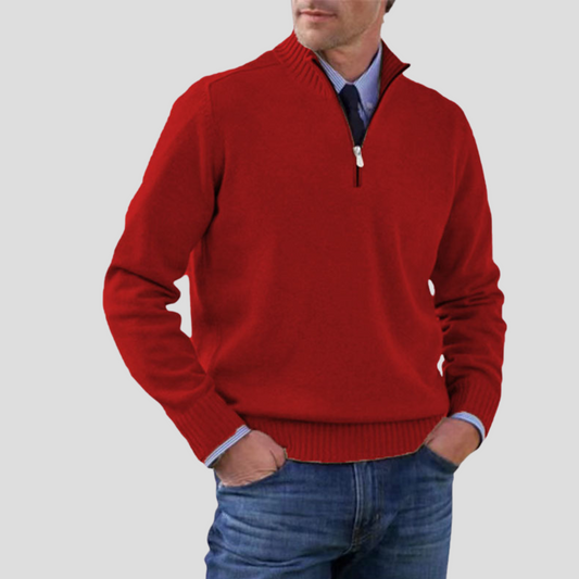 Suéter de media cremallera para hombre