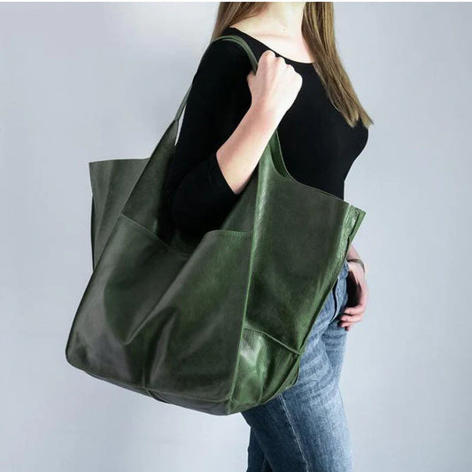 Bolso de hombro vintage de gran tamaño