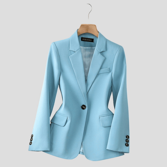 Blazer de botonadura sencilla para mujer