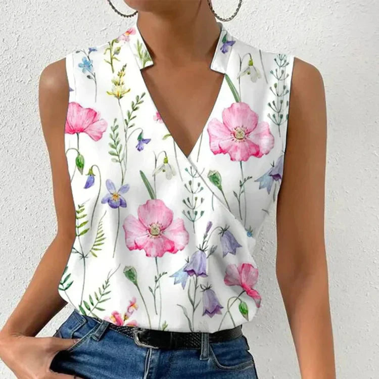 Top chic sin mangas para mujer