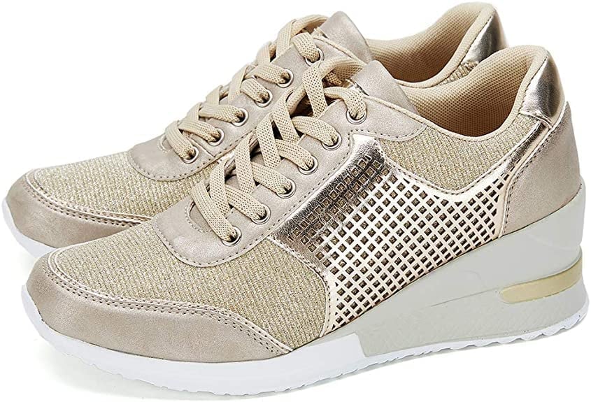 Zapatillas de cuña elevadas para mujer