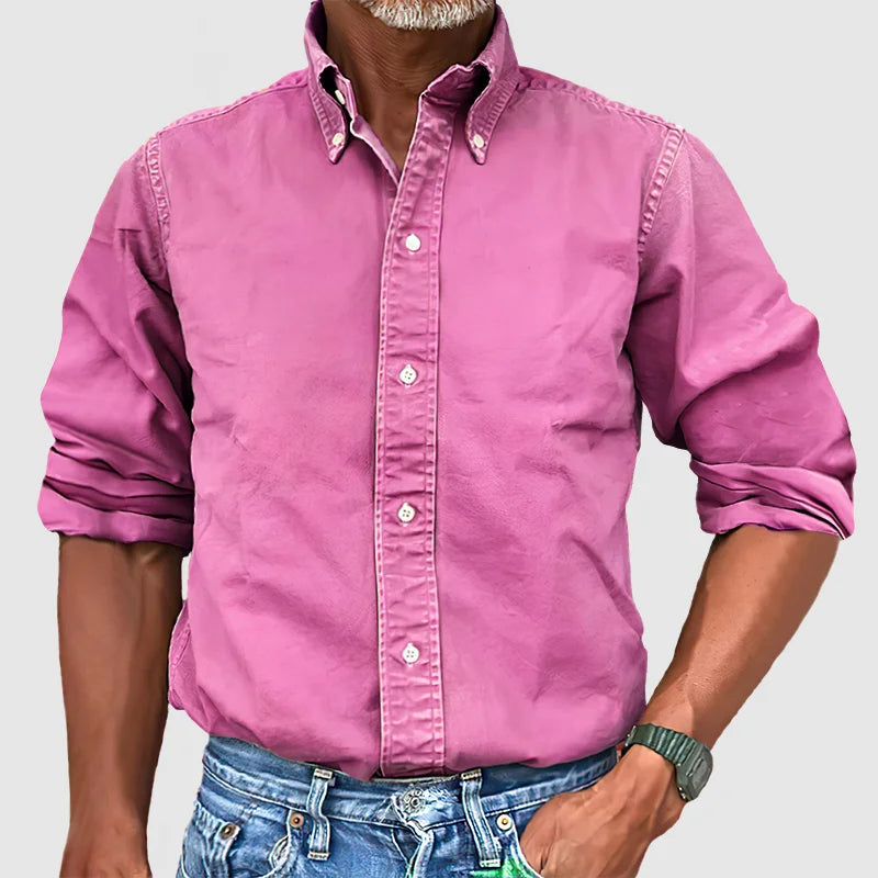 Camisa clásica de manga larga para hombre