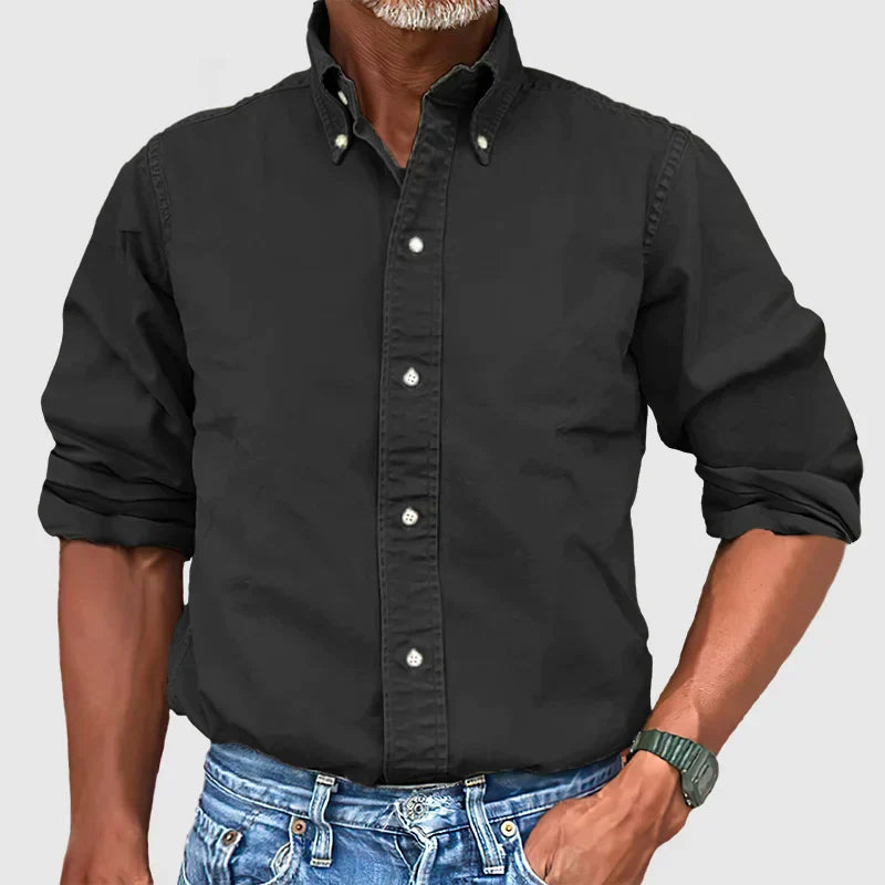 Camisa clásica de manga larga para hombre