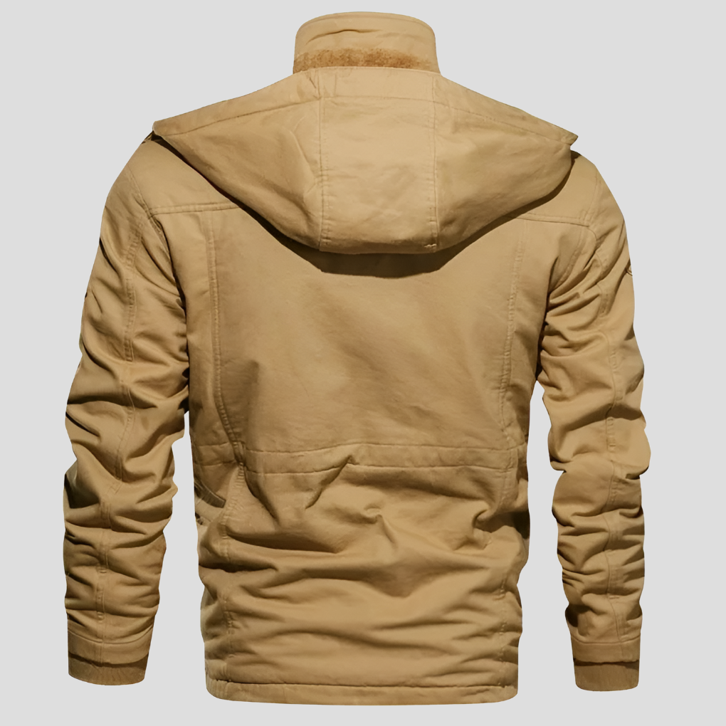Chaqueta de hombre robusta, resistente al viento y cálida.