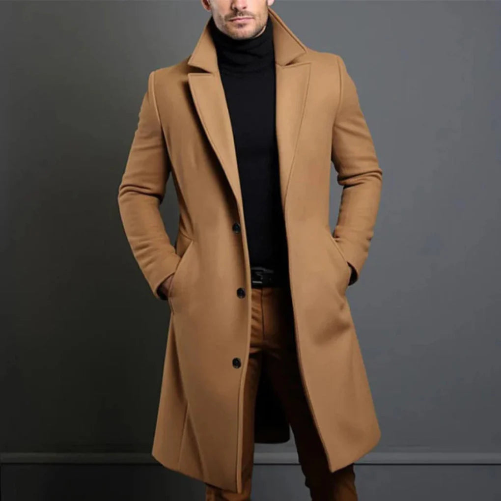 Abrigo de mezcla de lana para hombre: elegancia moderna para las estaciones frías