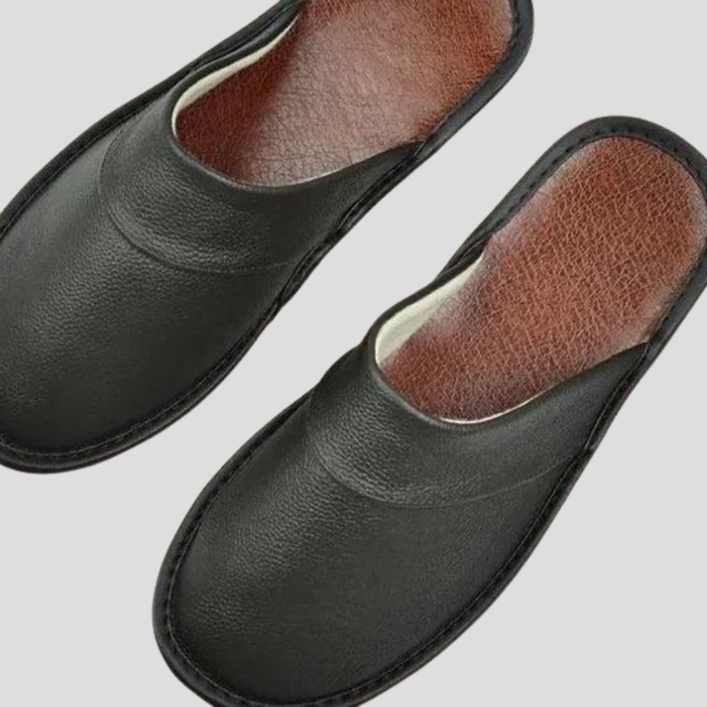 Zapatillas de cuero para hombre