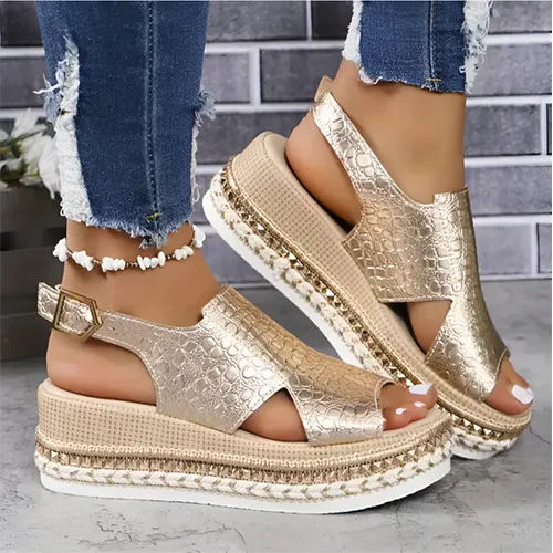 Sandalias de plataforma elegantes para mujer