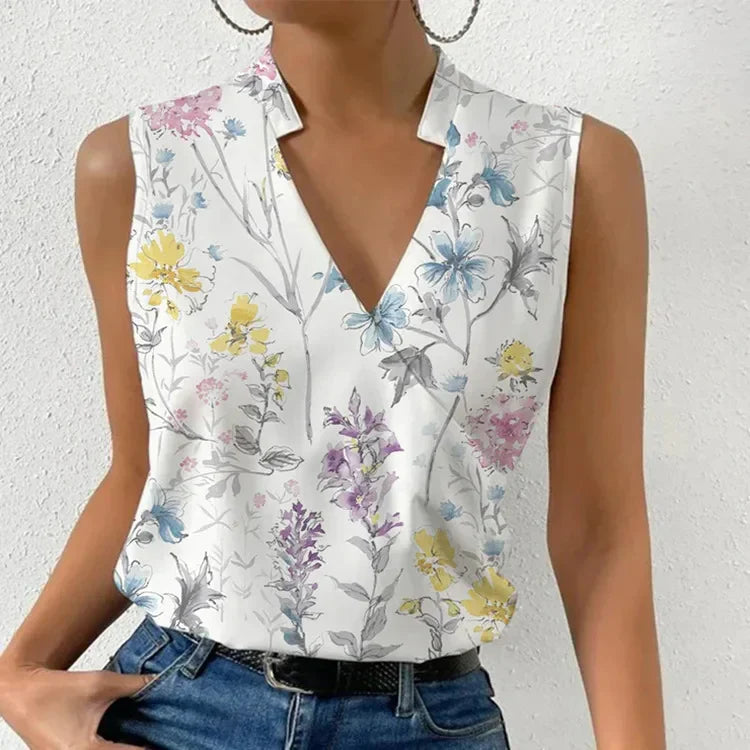 Top chic sin mangas para mujer