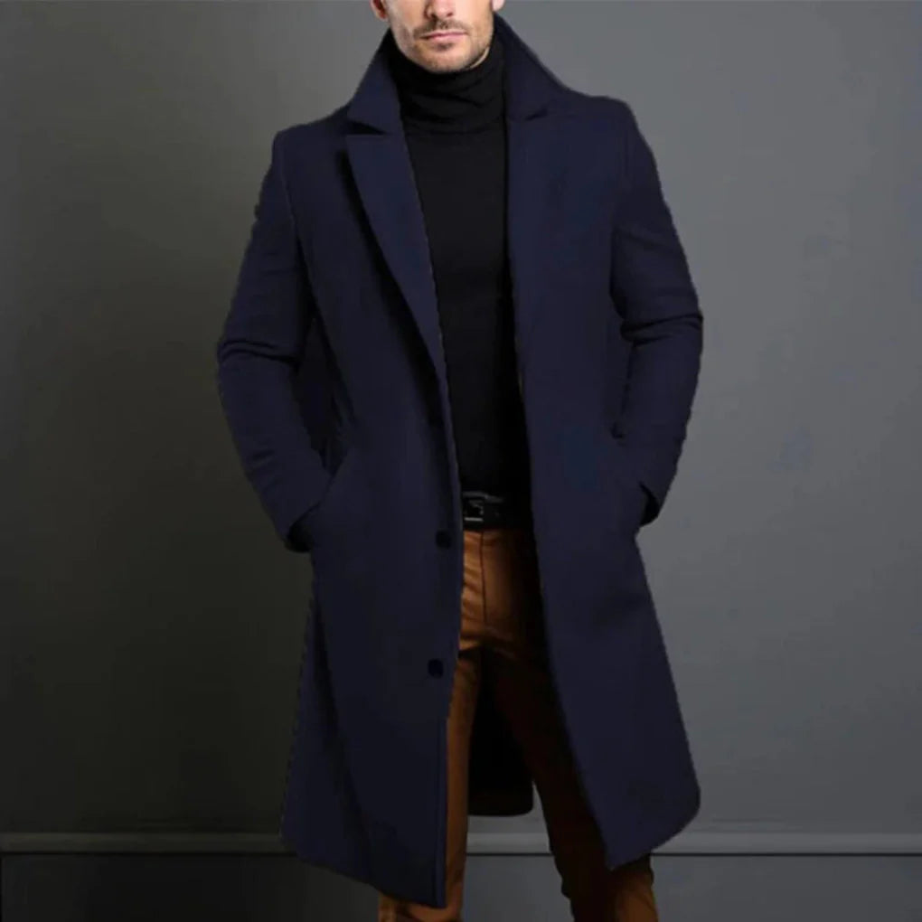 Abrigo de mezcla de lana para hombre: elegancia moderna para las estaciones frías
