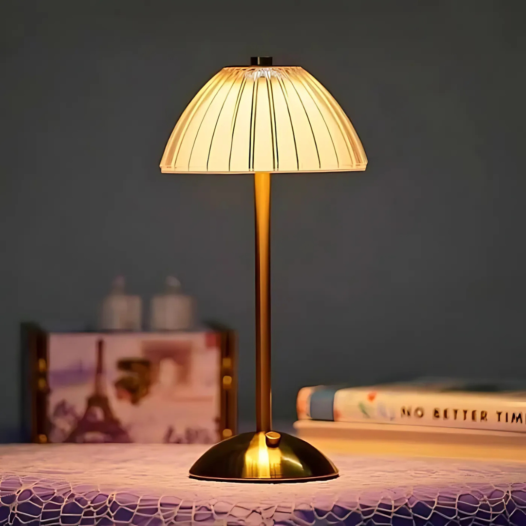 Claravia – Lámpara LED de Mesa con Efecto Cristal Inalámbrica