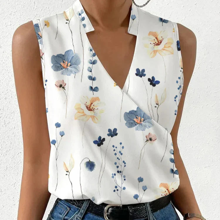 Top chic sin mangas para mujer