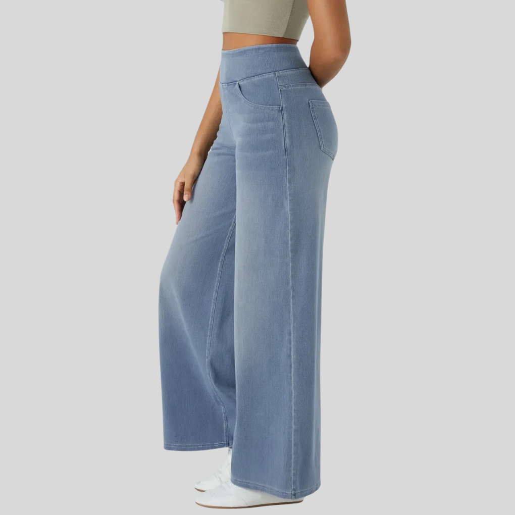 Pantalones elásticos de cintura alta Evie
