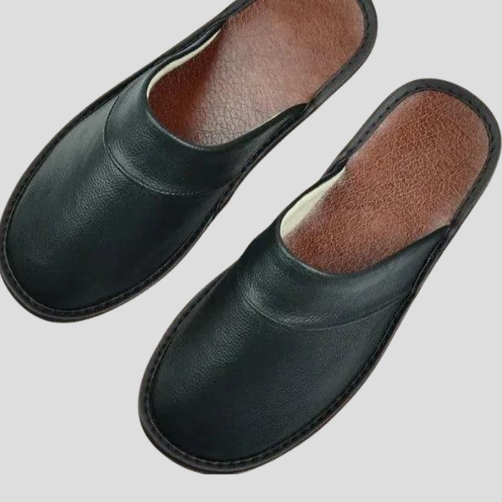 Zapatillas de cuero para hombre