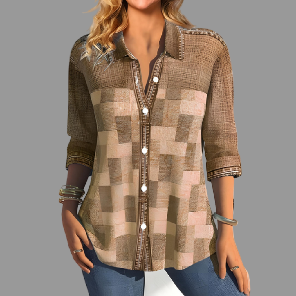 Blusa abotonada para mujer