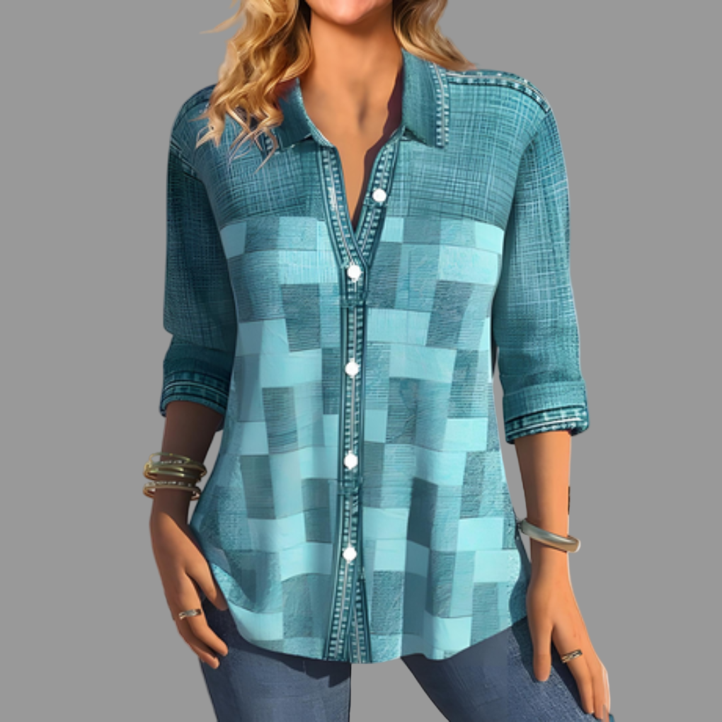 Blusa abotonada para mujer