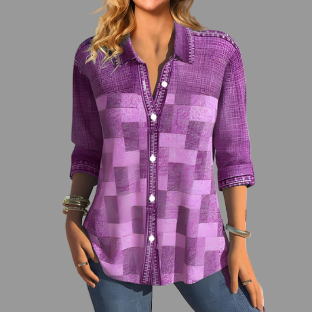 Blusa abotonada para mujer