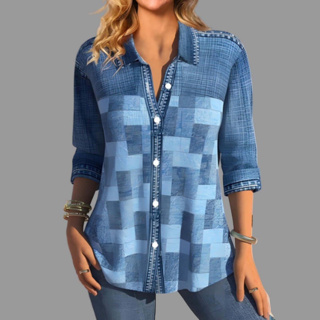 Blusa abotonada para mujer