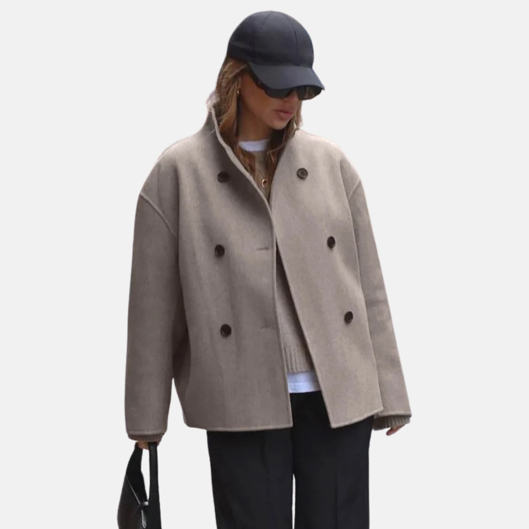 Abrigo de lana vintage para mujer