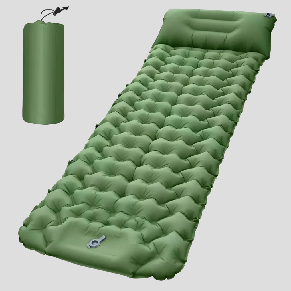 Colchón inflable con almohada incorporada