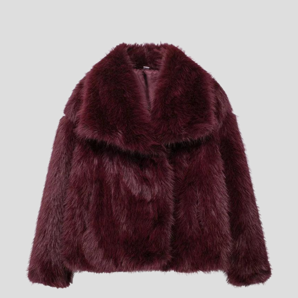 Chaqueta de piel sintética para mujer
