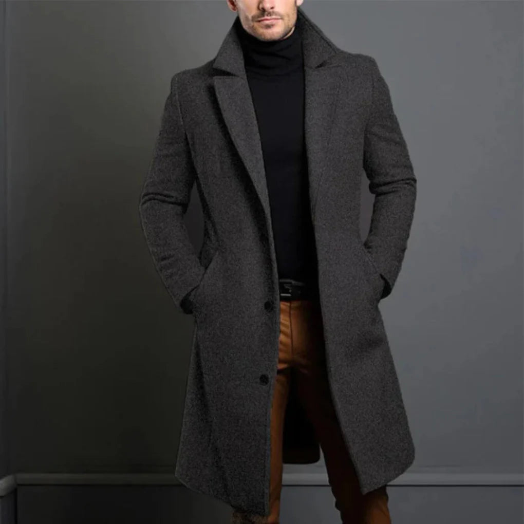Abrigo de mezcla de lana para hombre: elegancia moderna para las estaciones frías