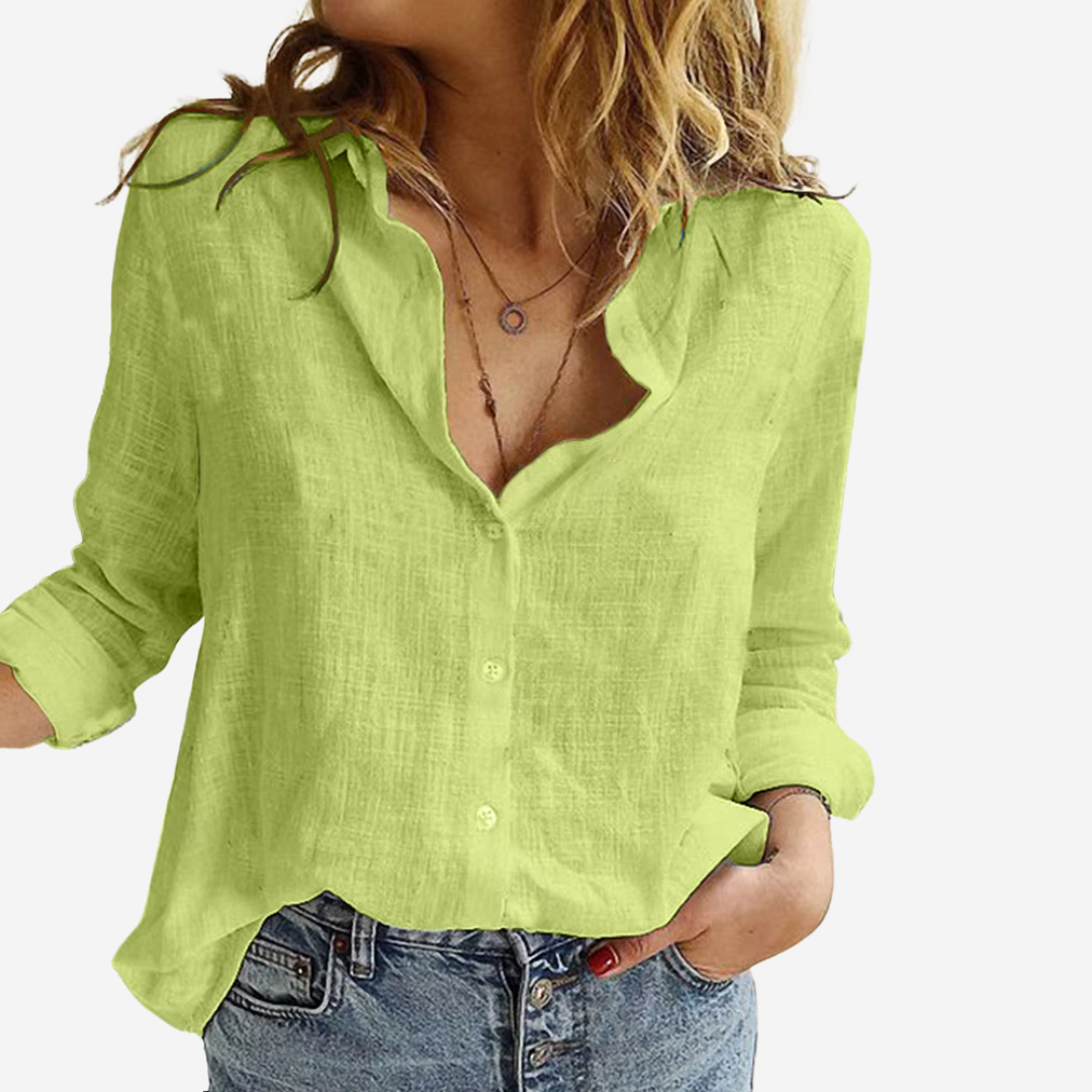 Blusa de lino para mujer