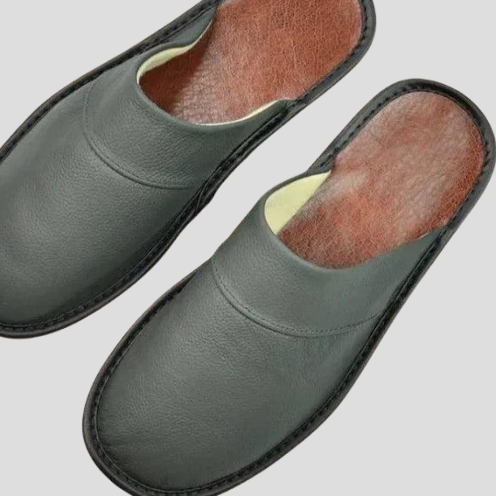 Zapatillas de cuero para hombre