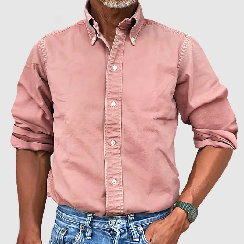 Camisa clásica de manga larga para hombre