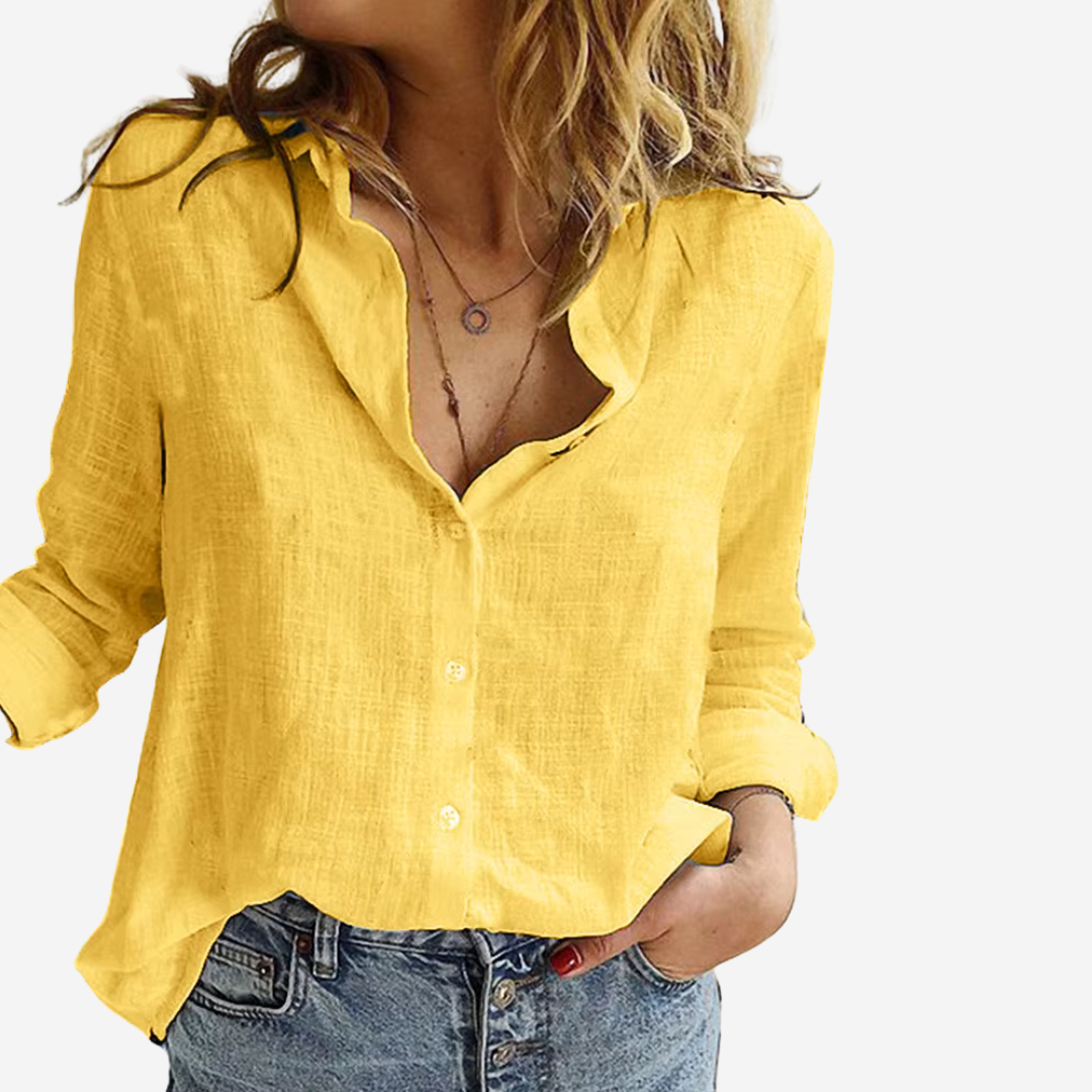 Blusa de lino para mujer