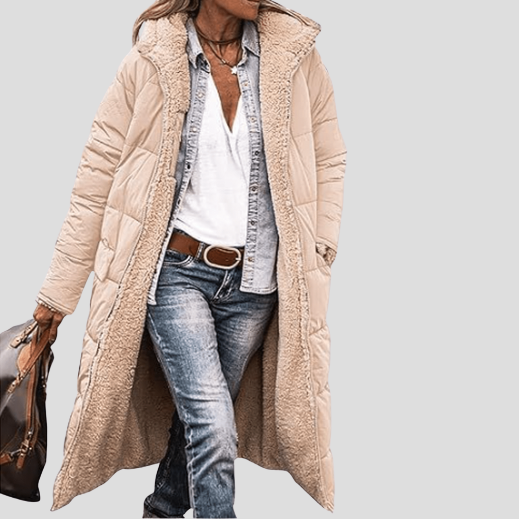 Abrigo de invierno reversible para mujer