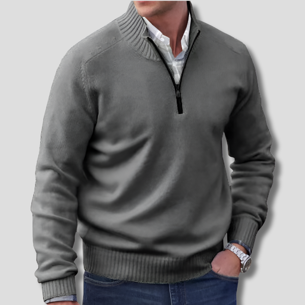 Suéter de media cremallera para hombre