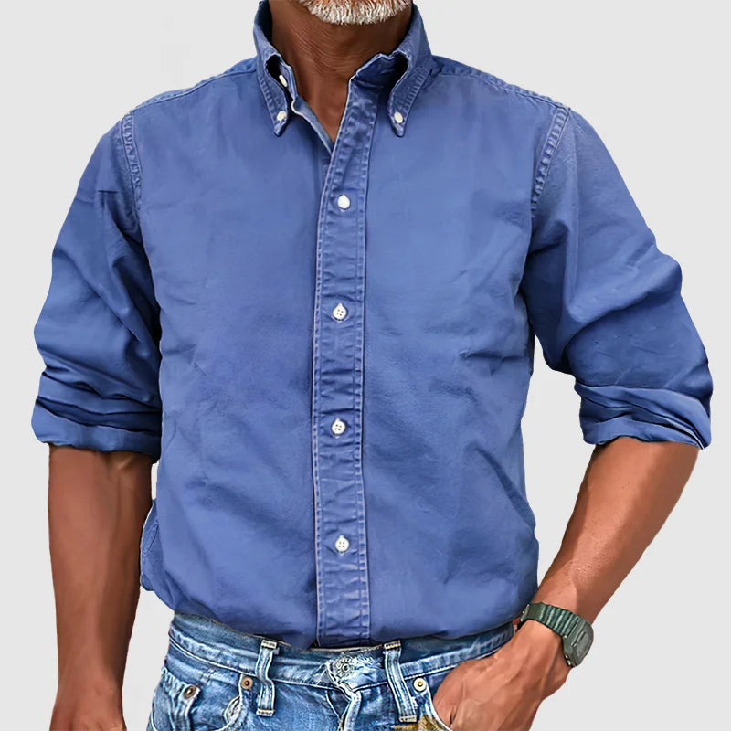 Camisa clásica de manga larga para hombre