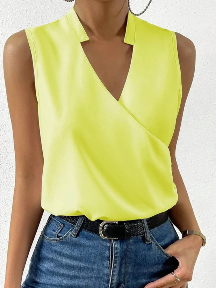 Top chic sin mangas para mujer