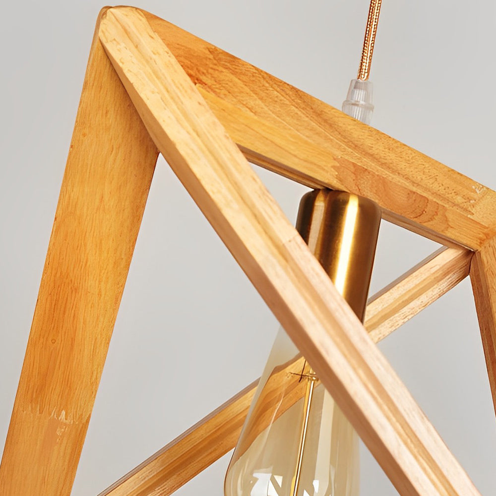 LumiNord | Lámpara Colgante Escandinava con Marco de Madera